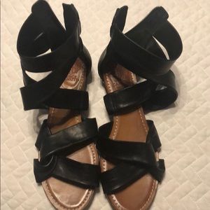 Vince Camino Leatjer zip back sandals